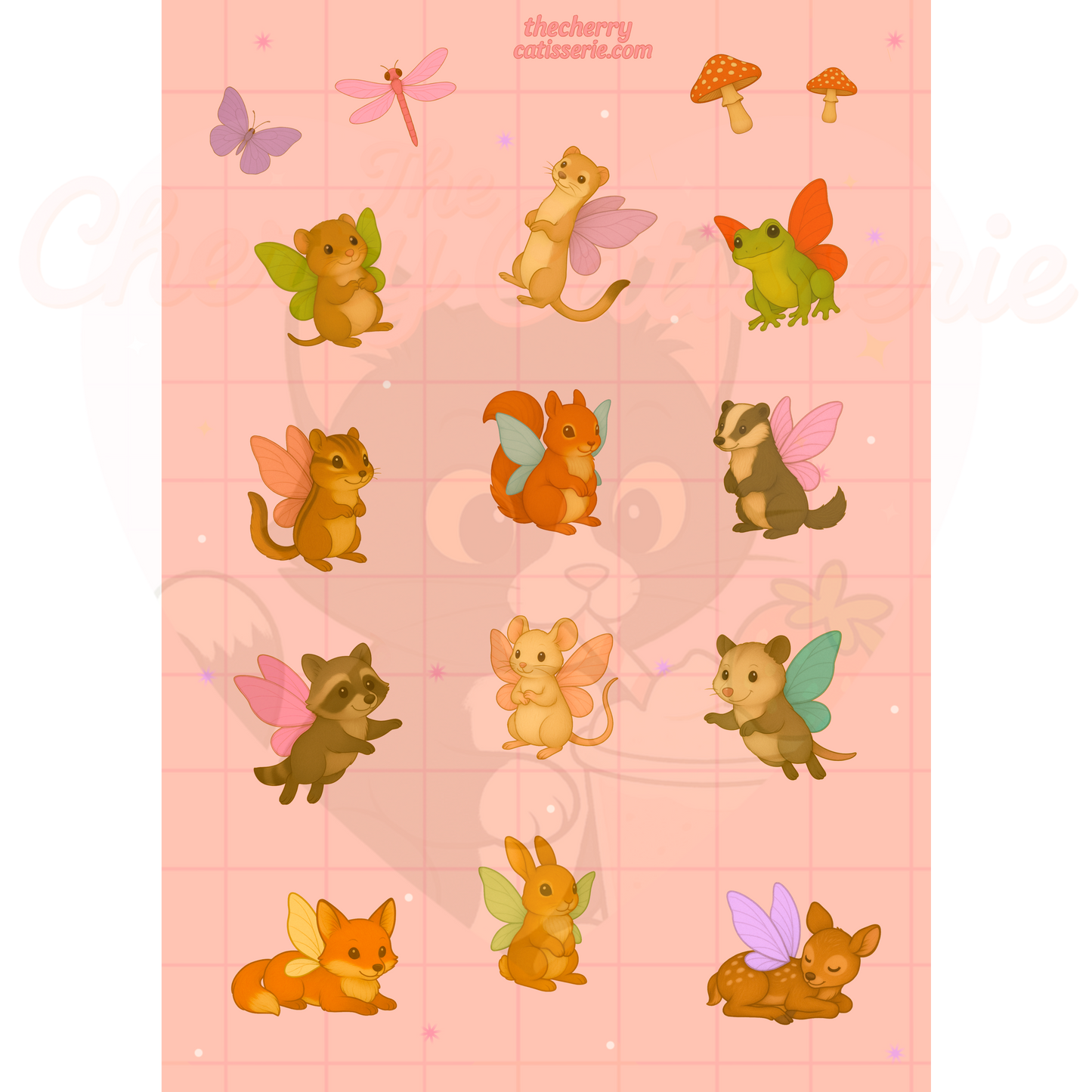 Fairy forest friends sticker sheet