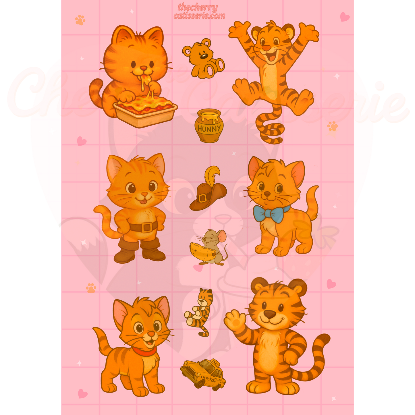 Orange boys club sticker sheet