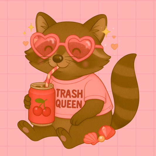 Trash queen single sticker
