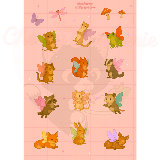 Fairy forest friends sticker sheet