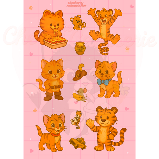 Orange boys club sticker sheet
