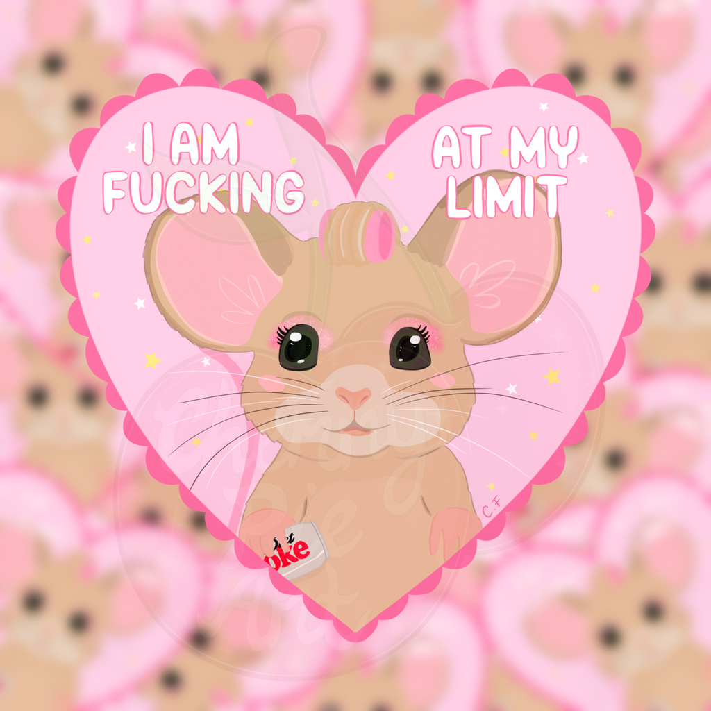 I am at my fucking limit mouse sticker